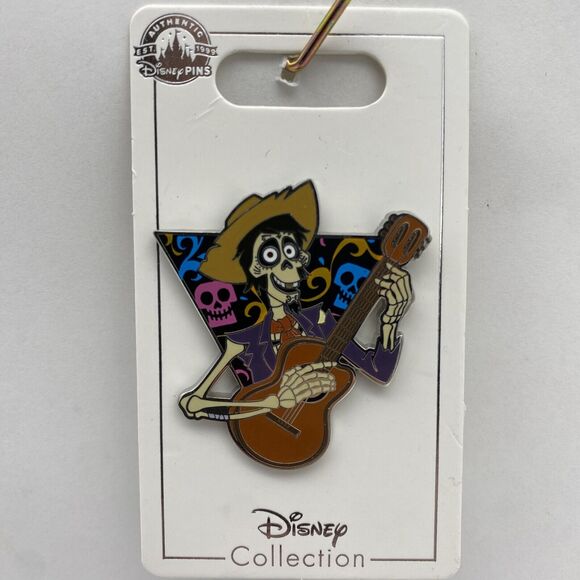 Disney Parks Pin Coco Hector and Guitar Pixar Trading Pin - Picture 1 of 4